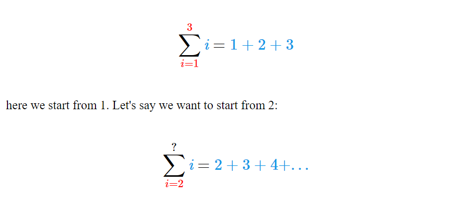 Moving summation index